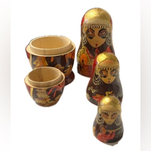 VTG RARE Trad. Russian Sergiev Posad Matryoshka Babushka Nesting Dolls 7pc - Picture 8 of 14